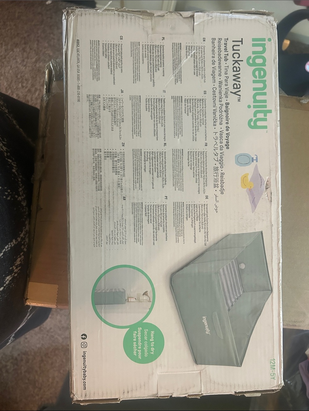 Ingenuity Tuckaway Portable Crib - Sage Green